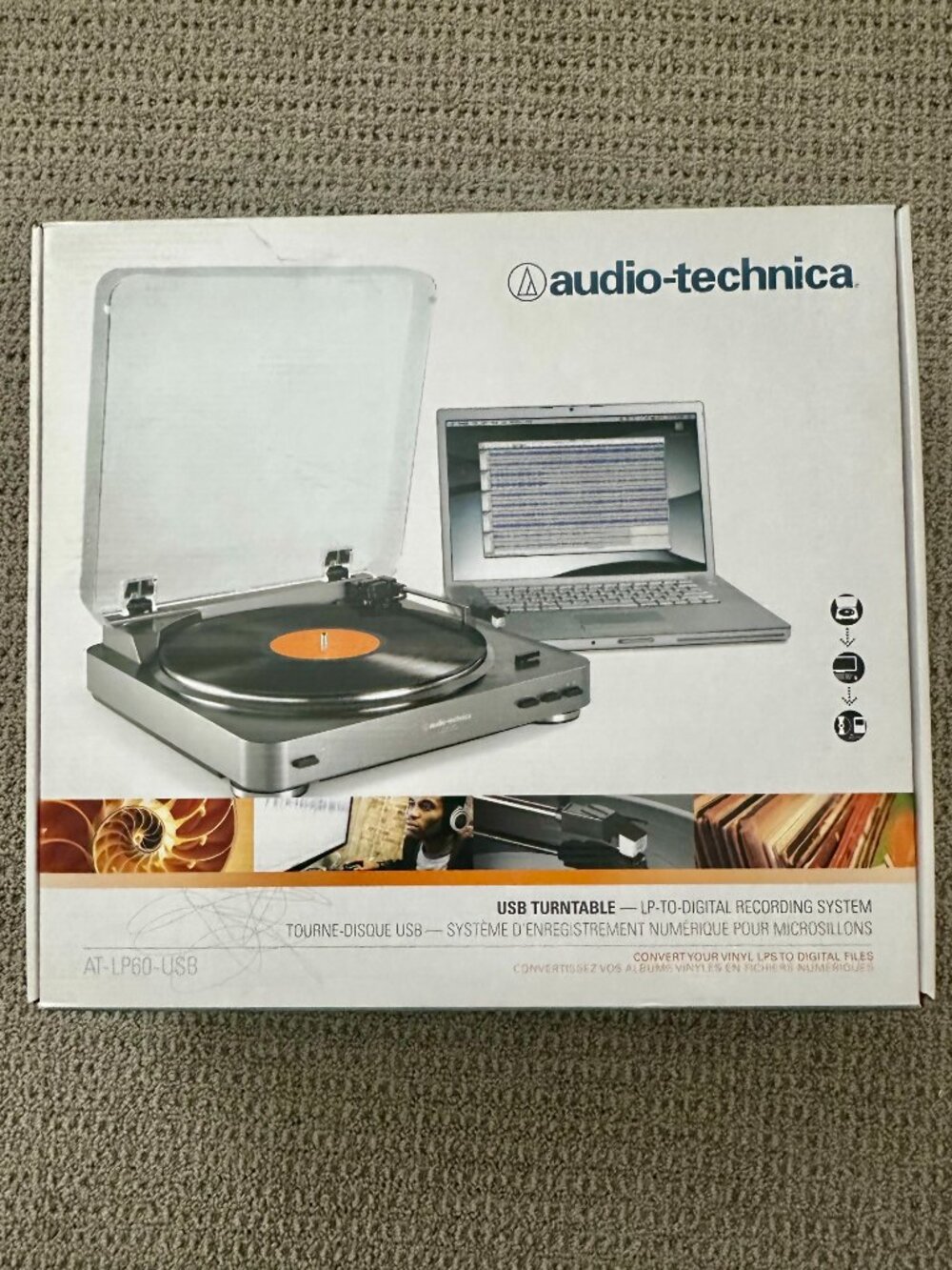 Audio-Technica AT-LP60-USB Fully Automatic BeltDrive Stereo Turntable USB&Analog - Picture 2 of 6